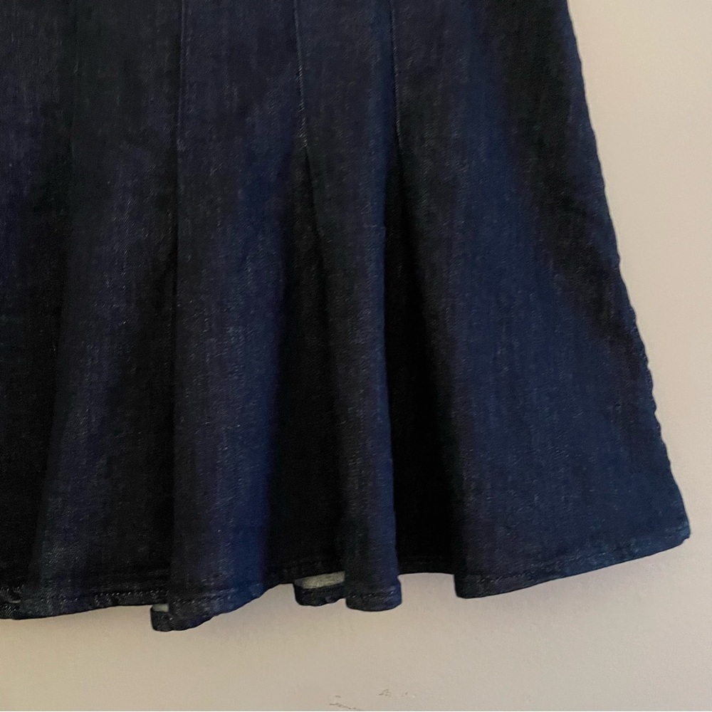 Joe Fresh Denim Pleated Mini Skirt with Buckle Detail – Size 14 NWOT - Picture 13 of 16